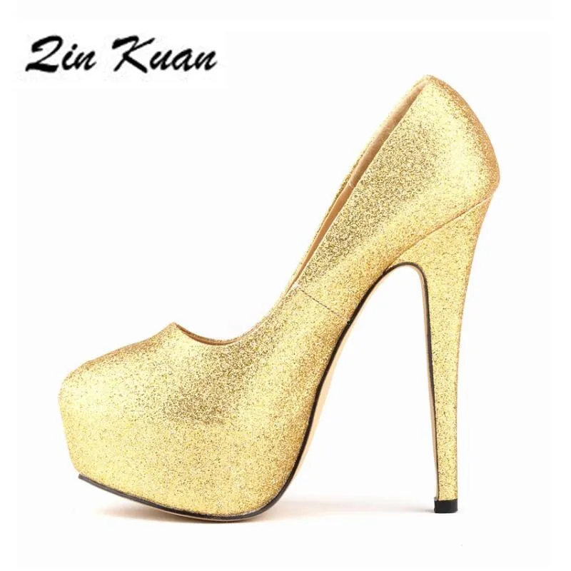 Горячие Продажи Плюс Размер Женщин Мода Круглый Toe Партия Высокий Каблук обувь