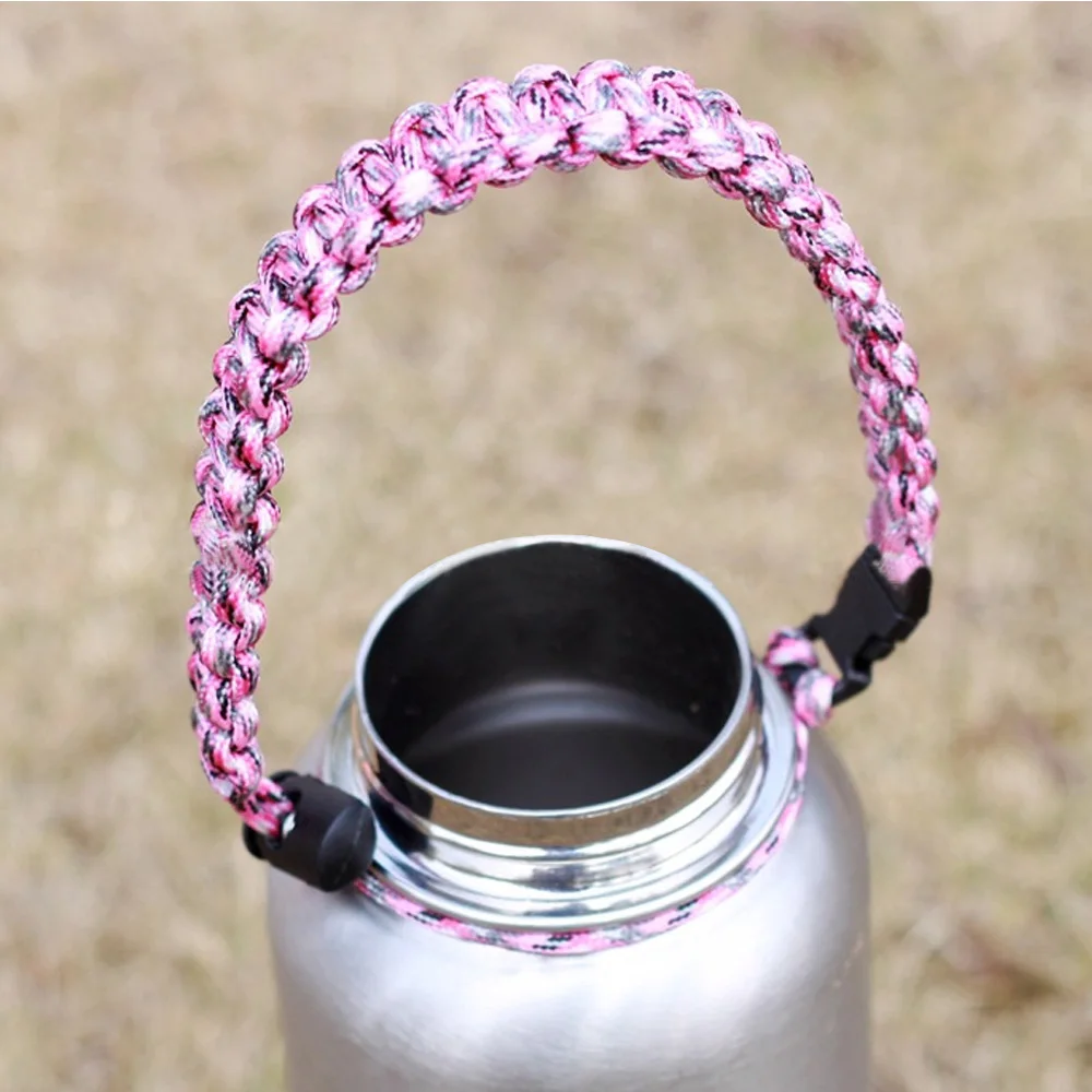 Регулируемая ручка для бутылки с водой из Паракорда ремешок выживания|water bottle