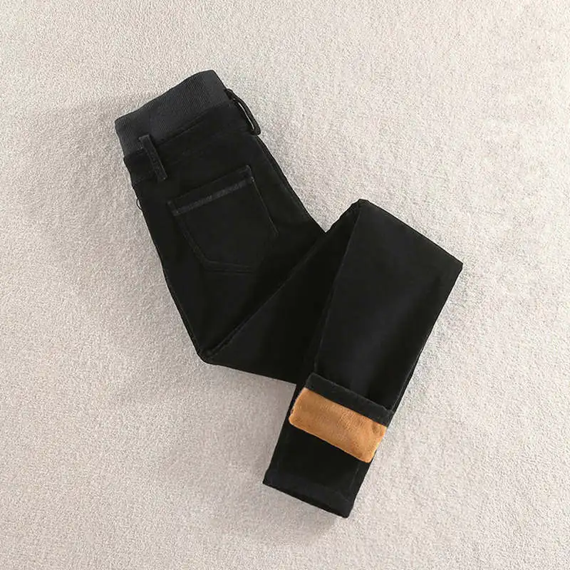 Женские вельветовые брюки со шнуровкой свободные с высокой талией шаровары