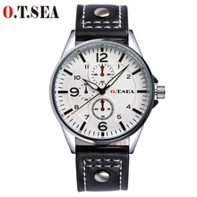 Brand Luxury Military Wrist Watches Men Leather Strap Casual Sport Fashion Quartz Watch Clock relogi