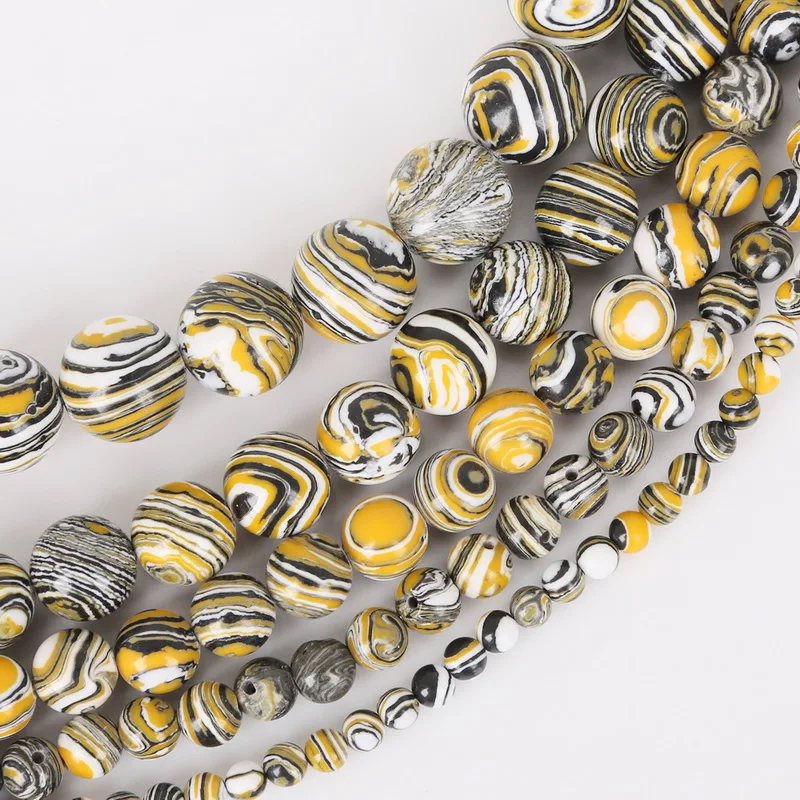 Малахические Каменные Бусы 1 нить/Лот свободные разделительные бусины для