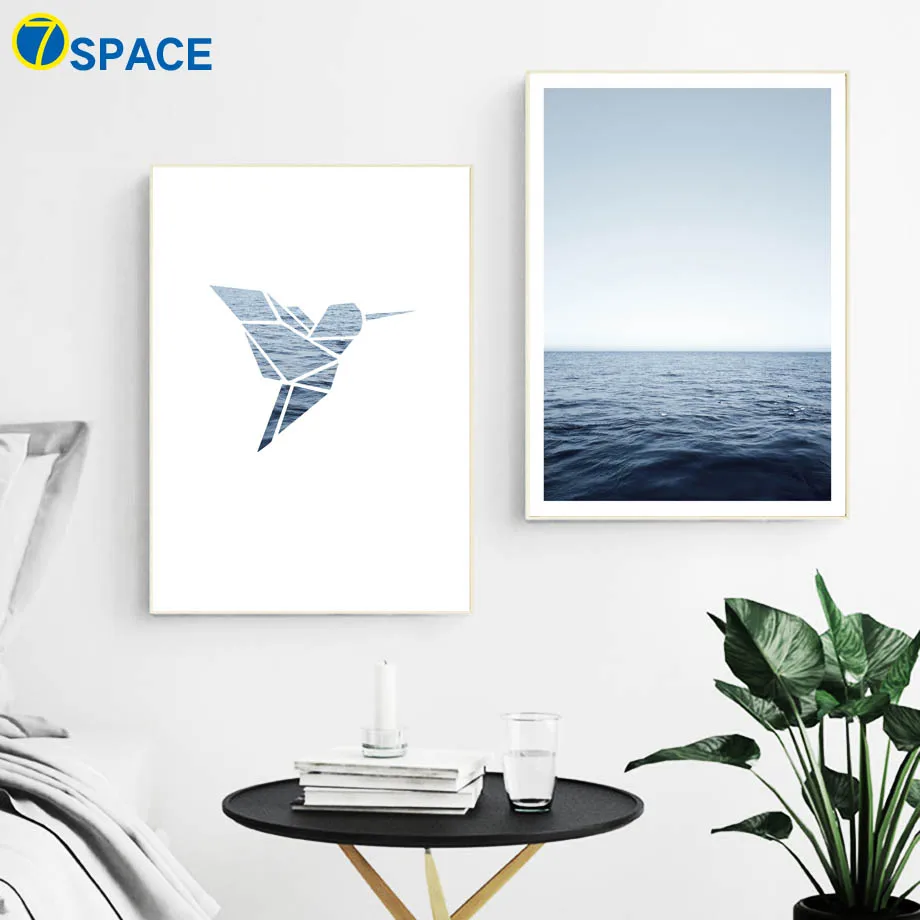 Картина на холсте с изображением птицы Раскрашивание скандинавский постер