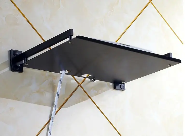 Одиночная настенная полка алюминиевая приставка для маршрутизатора|aluminium shelf|aluminum wall shelvesshelf bracket |