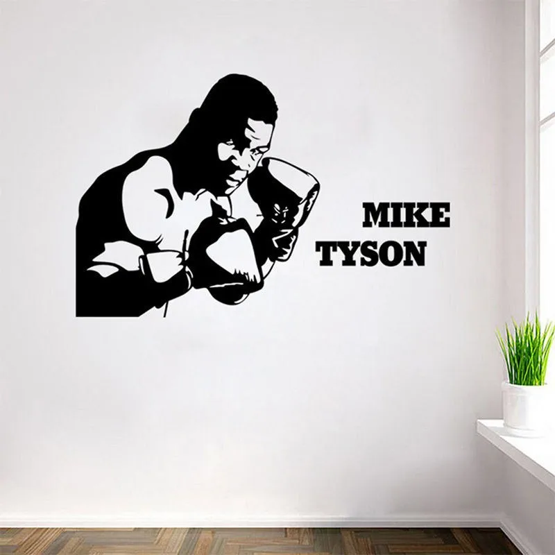 85X130 Большой размер майка Tyson Боксерский Поединок Спорт Съемная настенная декоративная переводная Наклейка украшения для детской/Мальчики KW-326