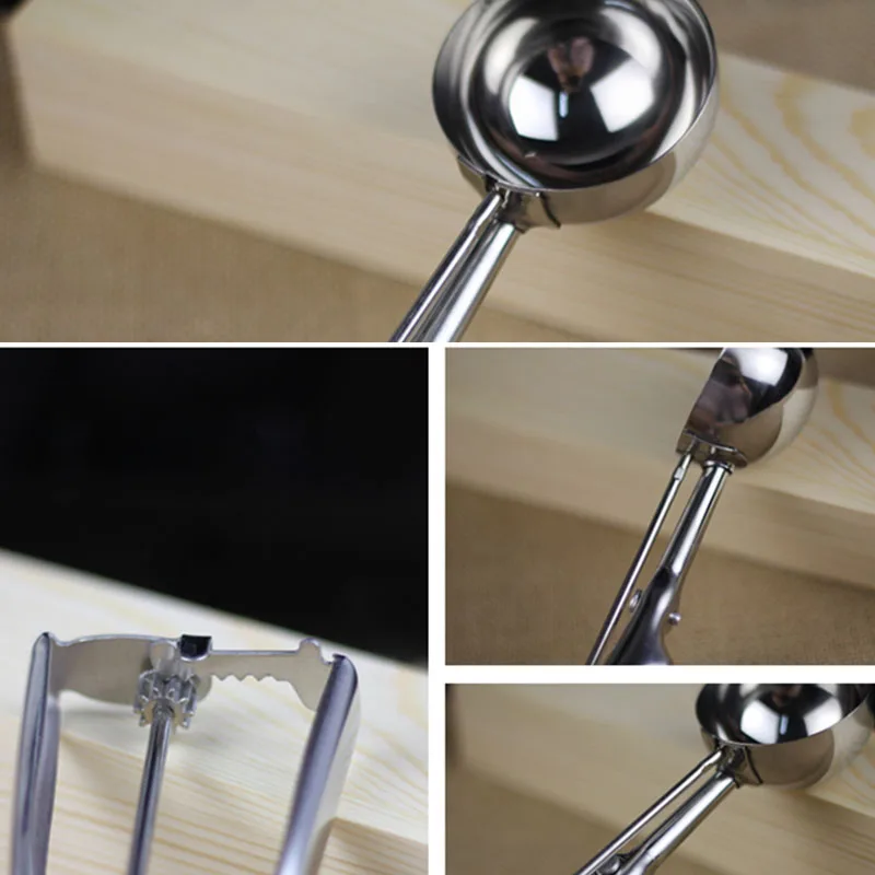 Модная кухонная ложка для мороженого из нержавеющей стали с ручкой кухонные