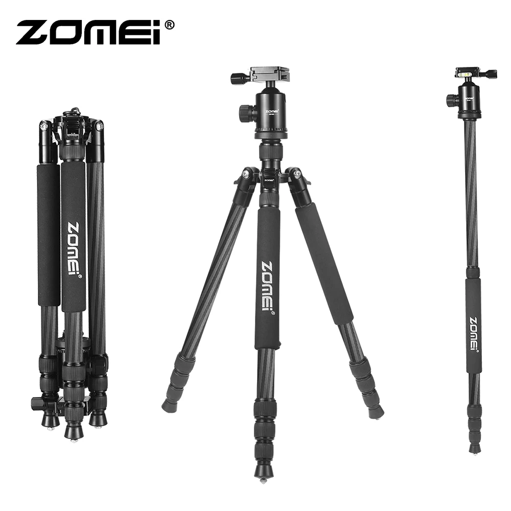 ZOMEI Z818C штатив для камеры и монопод из углеродного волокна дорожный с шаровой