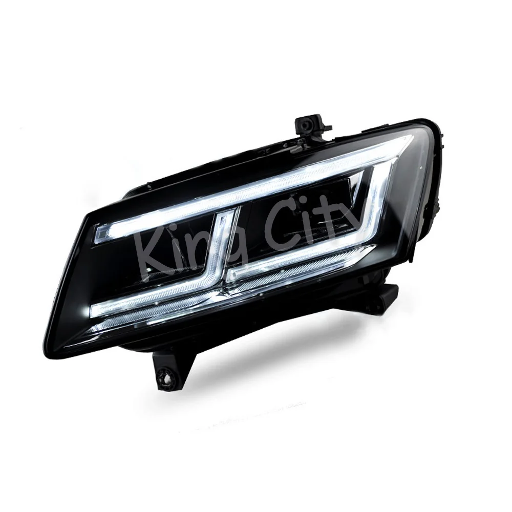 CAPQX 2 шт. для Audi Q5 2009- светодиодный налобный фонарь, головной светильник, лампа в сборе, DRL Объектив, двойной луч, Би-светодиодный объектив