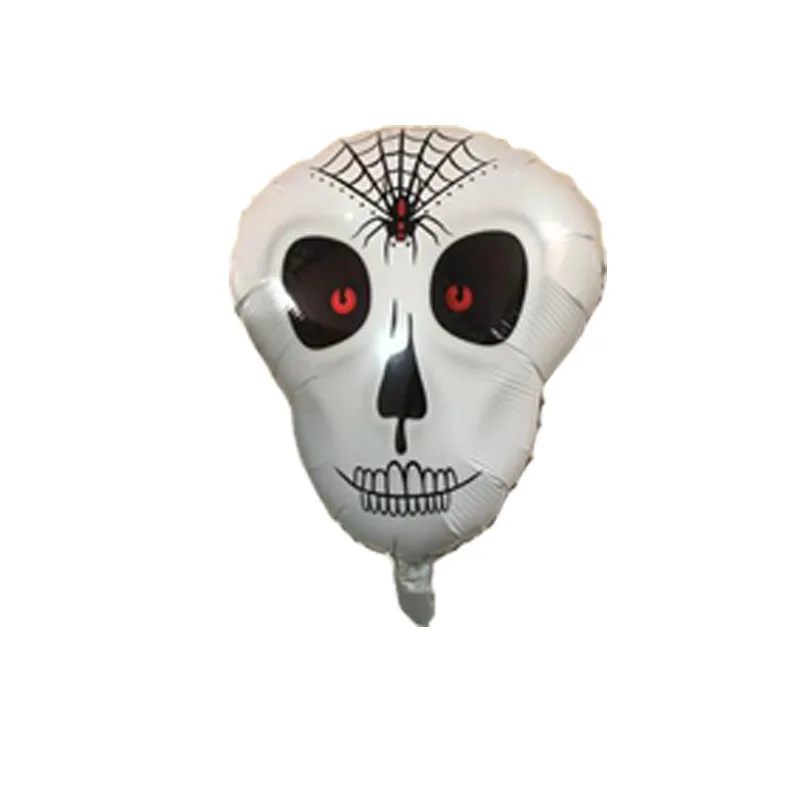 Skull head Хэллоуин Тыква призрак воздушные шары Хэллоуин украшения паук фольгированные воздушные шары надувные игрушки летучая мышь Globos вечерние принадлежности на Хэллоуин - Цвет: Skull head