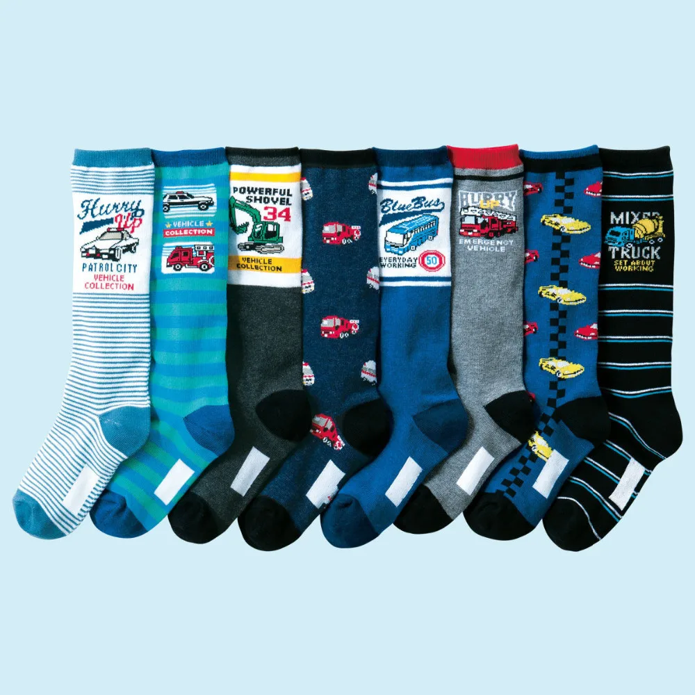 Оптовая продажа носки для мальчиков хлопковые с рисунком автомобиля детские