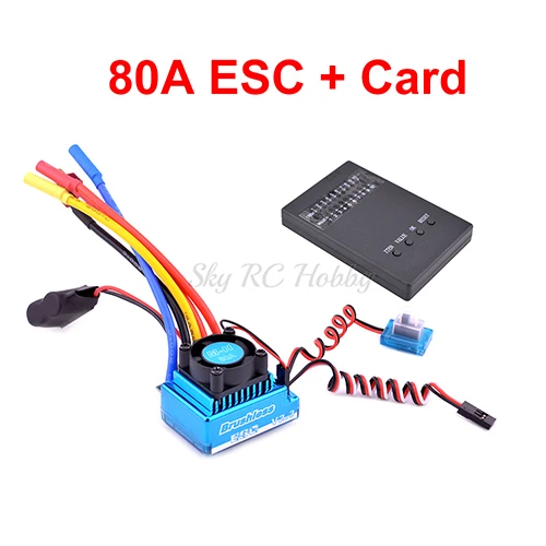 80A ESC and Card 45A 60A 80A 120A бесщеточный ESC электрический регулятор скорости пыленепроницаемый/3650 3900kv 4300kv бесщеточный двигатель для 1:10 1/10 RC автомобилей - Цвет: 80A ESC and Card