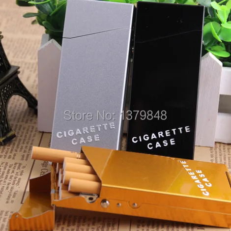 

10Pcs/Lot Aluminium alloy ladys cigarette case can put 20 ladys cigarettes Aluminium alloy cigarette box