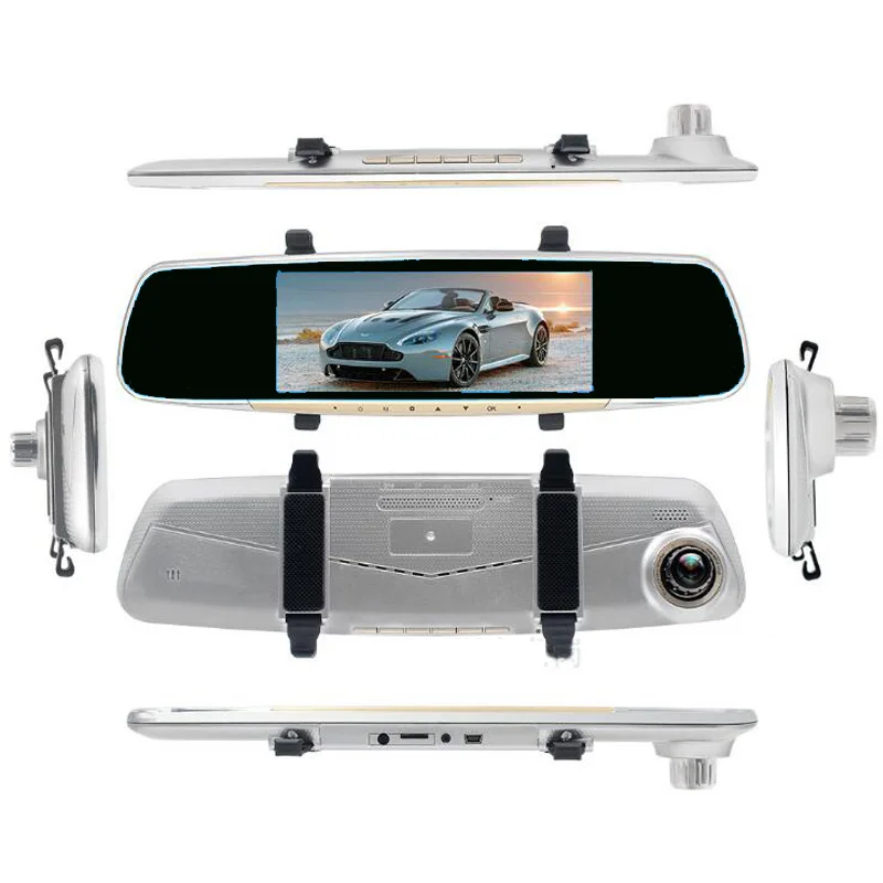 Автомобильный видеорегистратор Allwinner 7 дюймов ADAS сенсорный экран зеркало заднего