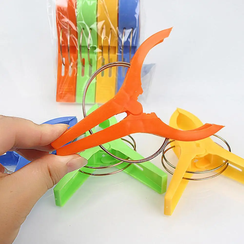 4 шт./компл. мощные зажимы для белья большой ветрозащитный зажим хлопковое