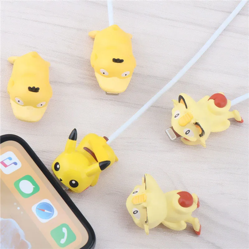 SIANCS мультфильм защита для кабеля "укус" Аниме для iphone usb зарядный кабель милые животные кабельный держатель Органайзер winder