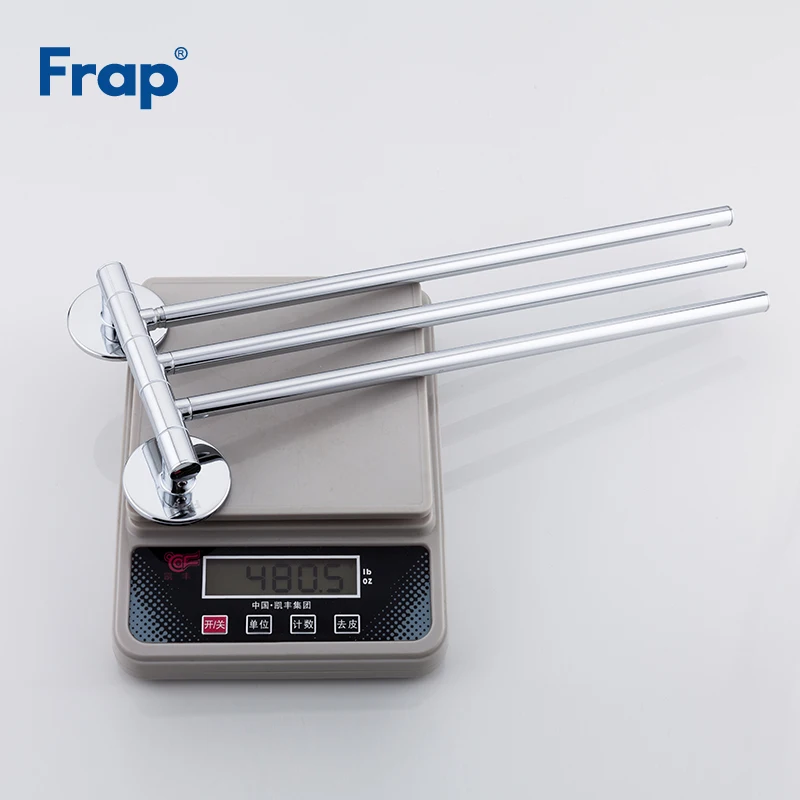 

Frap Silver Wall Viscose Mounted Stainless steel Double Towel Bars Bathroom Towel Hanger Bathroom Accessories Towel Rack F3813