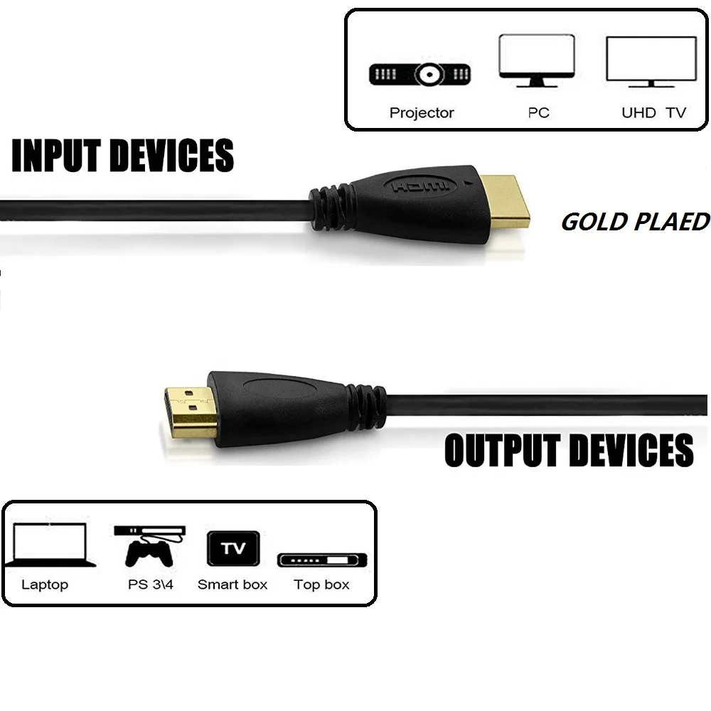 Кабель HDMI совместимый с разъемами папа 1080P позолоченный 1 4 в 0 5 м 2 3 10 м|Кабели HDMI| |