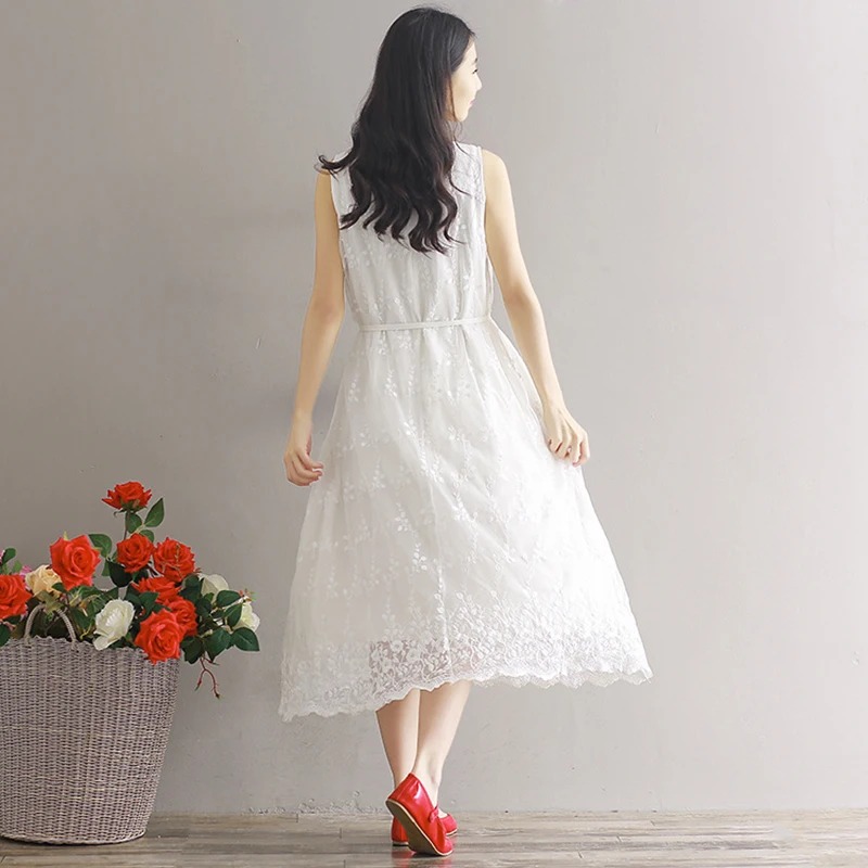 Новинка 2017 летнее стильное платье женские винтажные кружевные платья с вышивкой