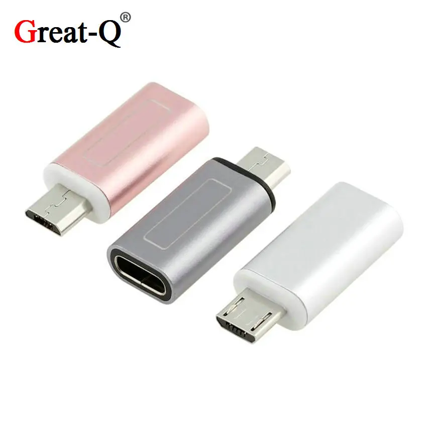 Great Q высокое качество USB Type c папа к Micro Женский конвертер данных зарядное