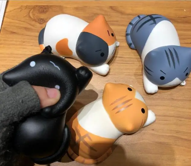 10pcs squeeze 10cm jumbo cat rare squishy Soft PU toy slow rising squishy food kids gift wholesale free shipping