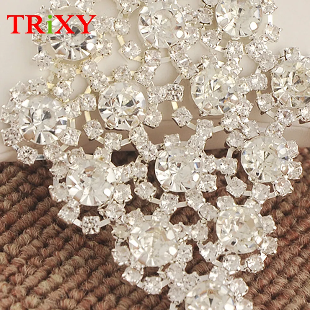 TRiXY S06 Бесплатная доставка Стразы Свадебный Пояс Серебряный Diamond свадебный пояс