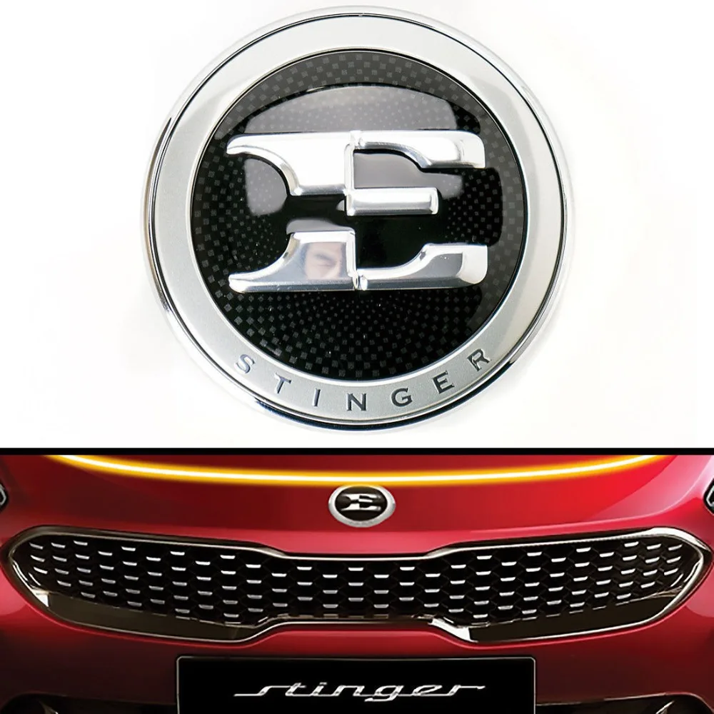 Для подлинной OEM передней задней таблички E Логотип Stinger Эмблема Для Kia Stinger- 86330J5100 86311J5000