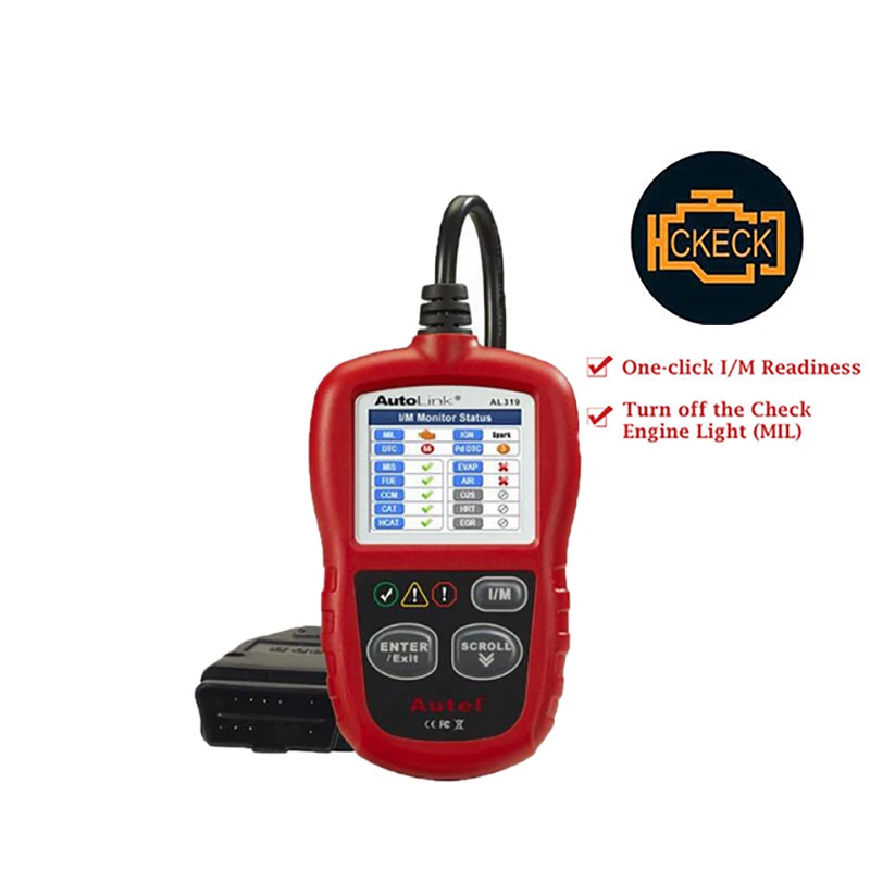 Autel AutoLink AL319 автомобильный диагностический инструмент DIY считыватель кодов
