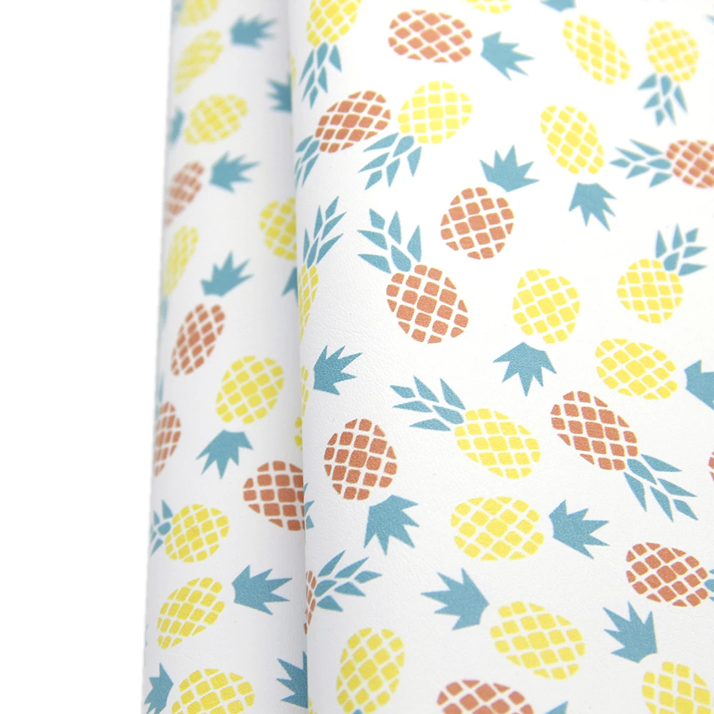 David accessories 20x33cm or 50x140cm Pineapple Nano Faux Synthetic Leather Fabric DIY Hairbow Bag Shoes Sewing Material 1Yc5893 | Дом и сад