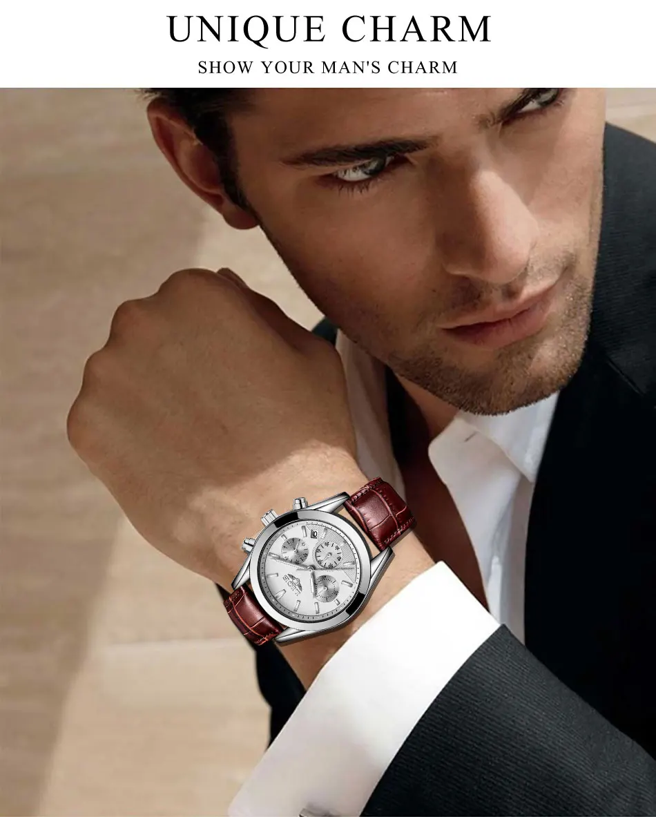 Relojes Hombre LIGE мужские часы Лидирующий бренд Роскошные коричневые кожаные деловые кварцевые часы мужские военные спортивные водонепроницаемые часы