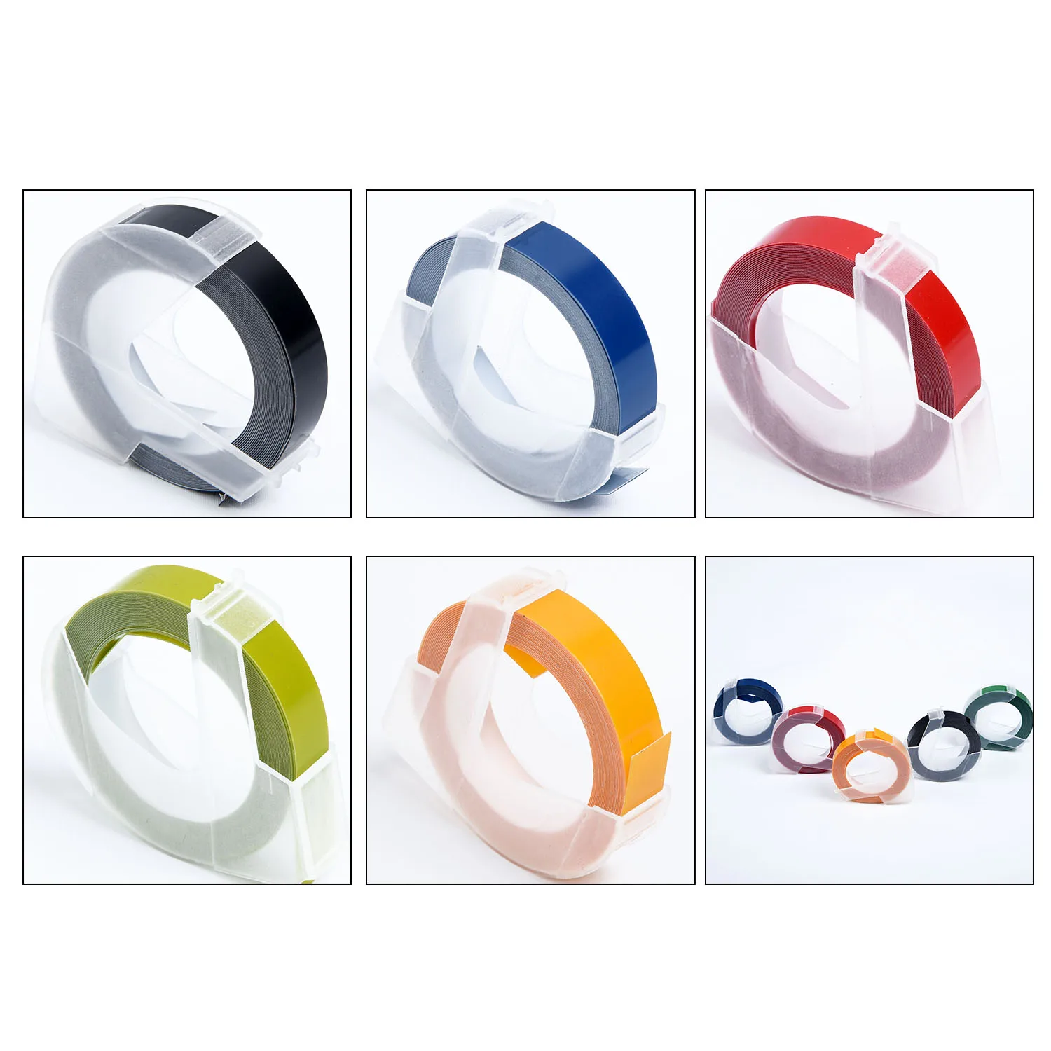 Полезная лента для изготовления этикеток 9 мм X 3 метра тиснения MOTEX Dymo Refill Новинка