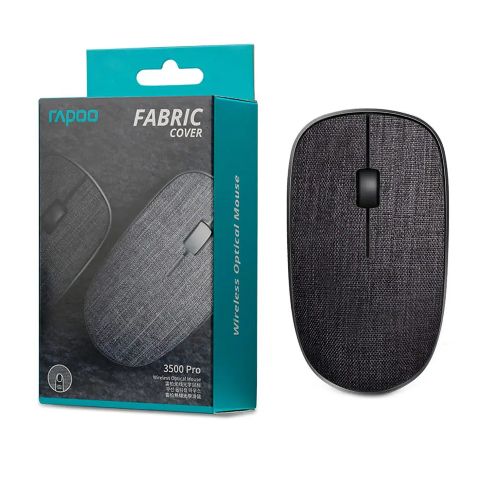 Rapoo 3500Pro оптическая 2 4G беспроводная мышь USB Игровые мыши с мягкой тканевой крышкой