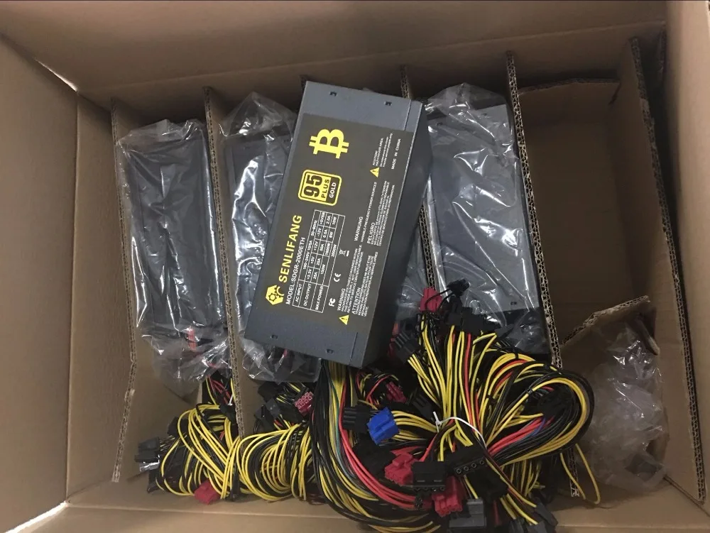95 плюс золото Мощность 2000 W ATX12V V2.31 ETH монет горно Miner Питание активный pfc источник питания для antminer l3 эфириума S9 S7