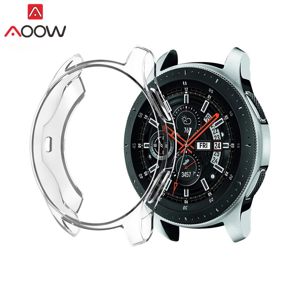 Transparent Мягкий ультра-тонкий ТПУ защитный чехол для samsung Galaxy Watch 42 мм 46 мм покрытие Защитная крышка оболочка ремешок для gear S3 Frontier - Цвет ремешка: Transparent