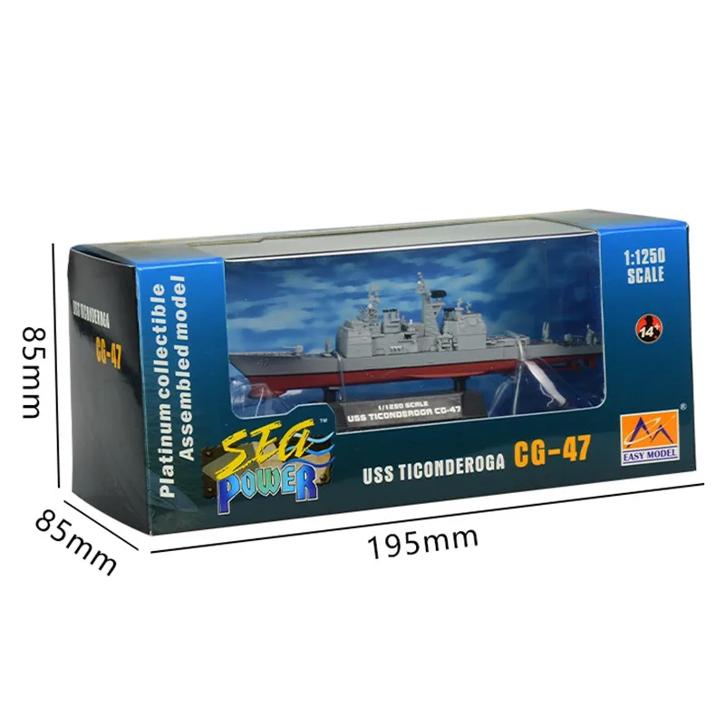1:1250 шкала Предварительно Построенная USS Ticonderoga CG 47 управляемая ракета cruiser ВМС США