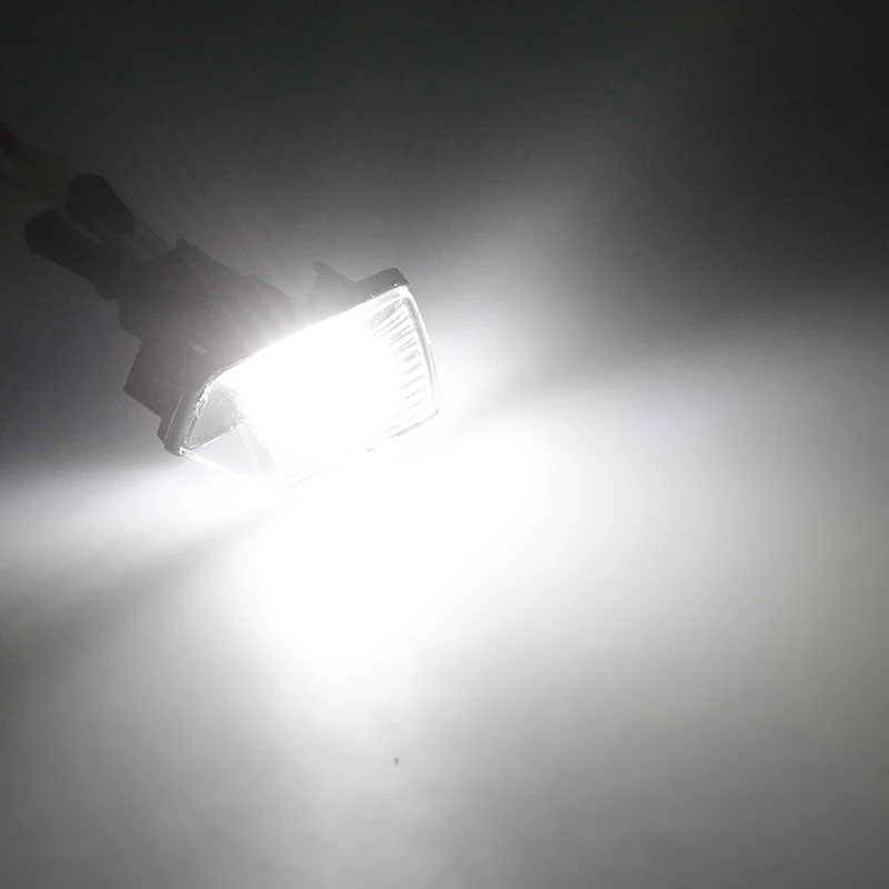 2 шт. без ошибок светодиодный ные лампы для номерного знака яркий белый Peugeot 206 207 306