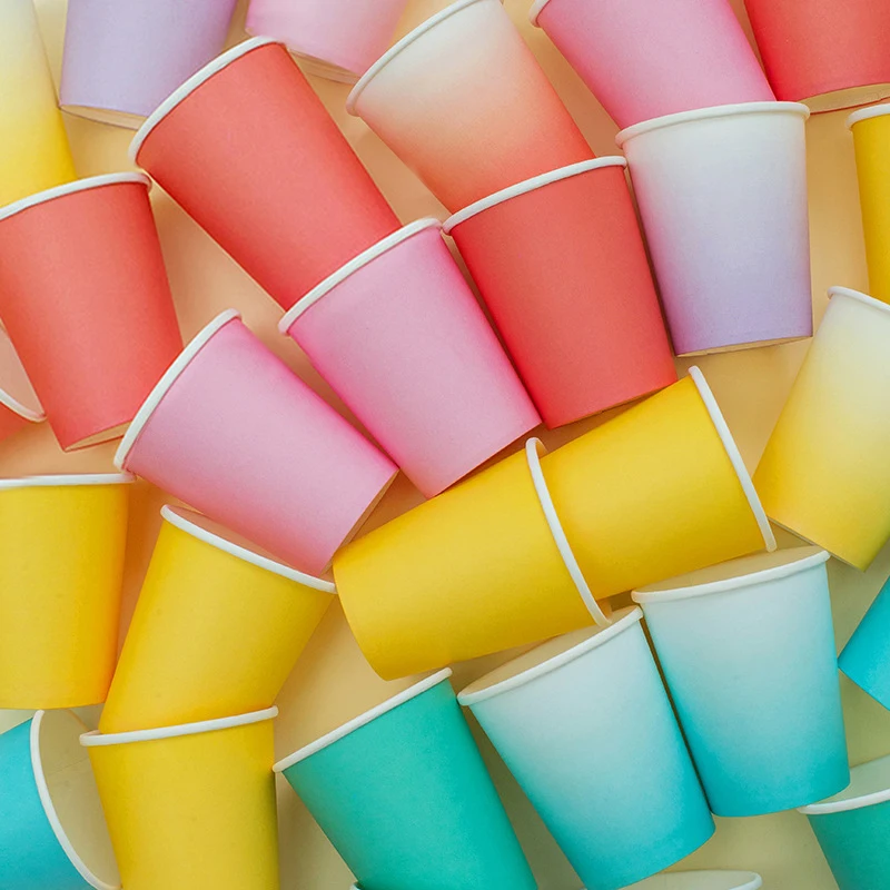 8 шт./упак. простой стиль однотонный для свадьбы дня рождения вечеринки пикника