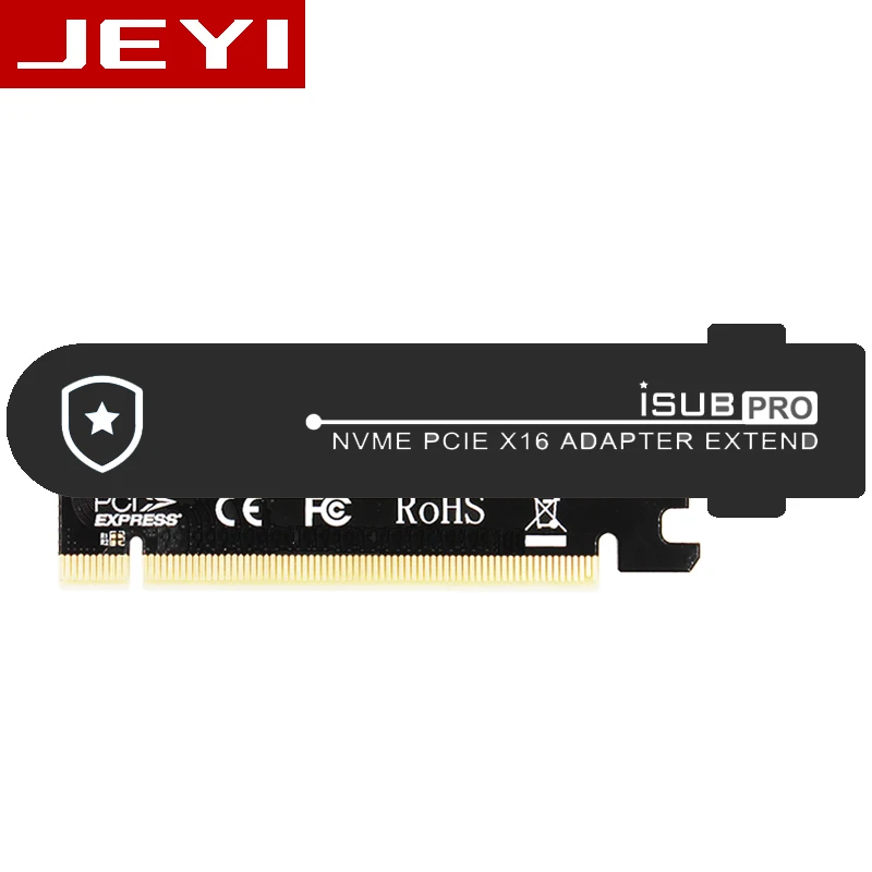 JEYI iSUB PCIE3.0 NVME адаптер x16 PCI-E полная скорость M2 m.2 2280 22110 алюминиевый лист теплопроводность кремния вафельное охлаждение - Цвет: BLACK-80 For 2280