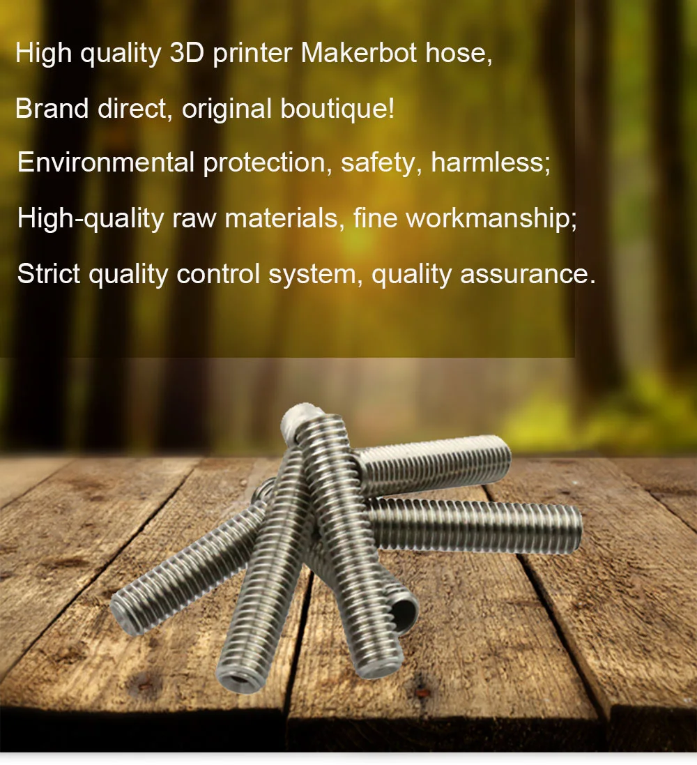 Anet 5 шт. M6 x30MM/40 мм 3d принтер горло PTFE трубка внутри нержавеющая сталь горло трубки для 1,75 мм нити Makerbot MK8 экструдер