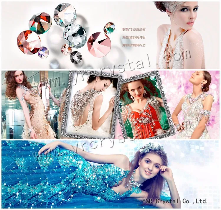 YANRUO 2058NoHF SS20 AB Кристалл Стразы Nail Art Декорация Номера Исправлениях Flatback Стразы Для Платья