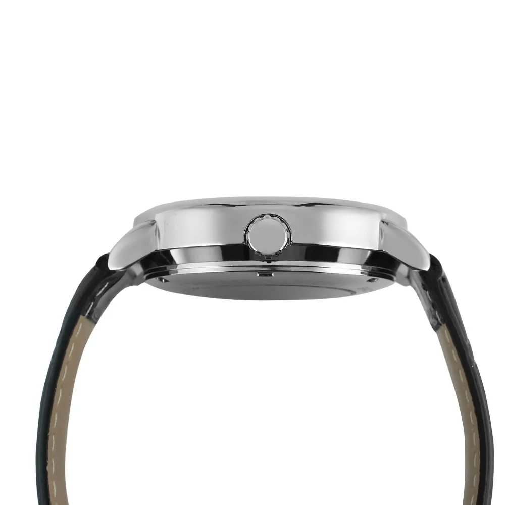 _ 2017 новинка Мужские автоматические мужские часы скелетоны с кожаным ремешком