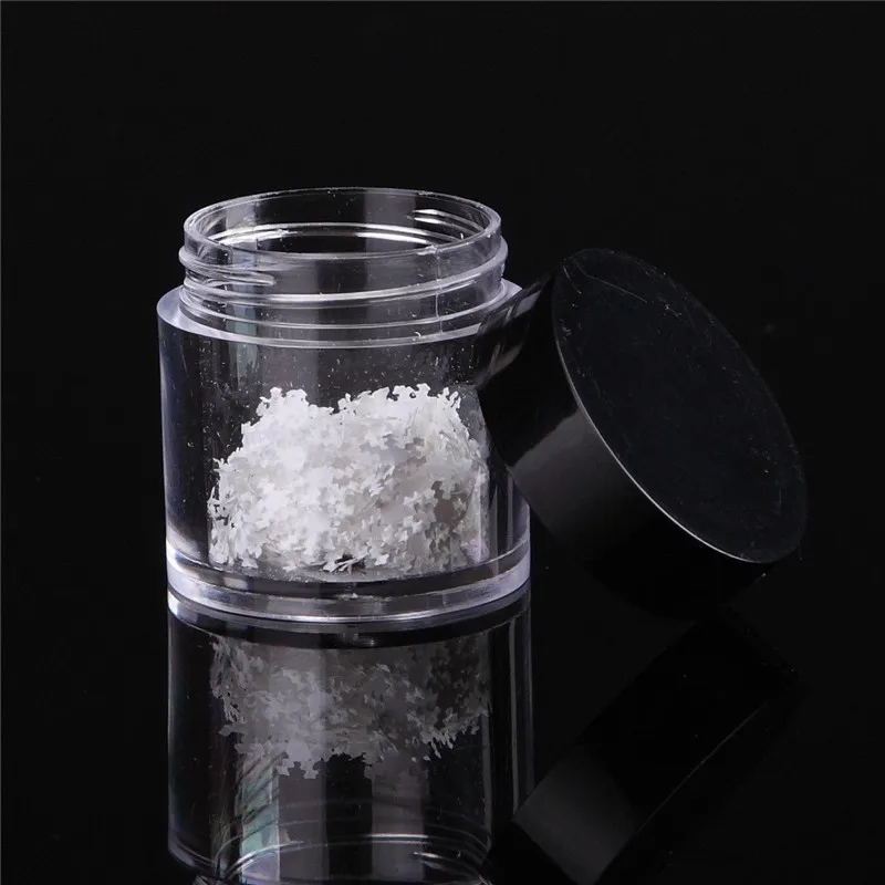 1 бутылка 3D снежинки для ногтей блестки хлопья наконечник белый смешанный Блеск