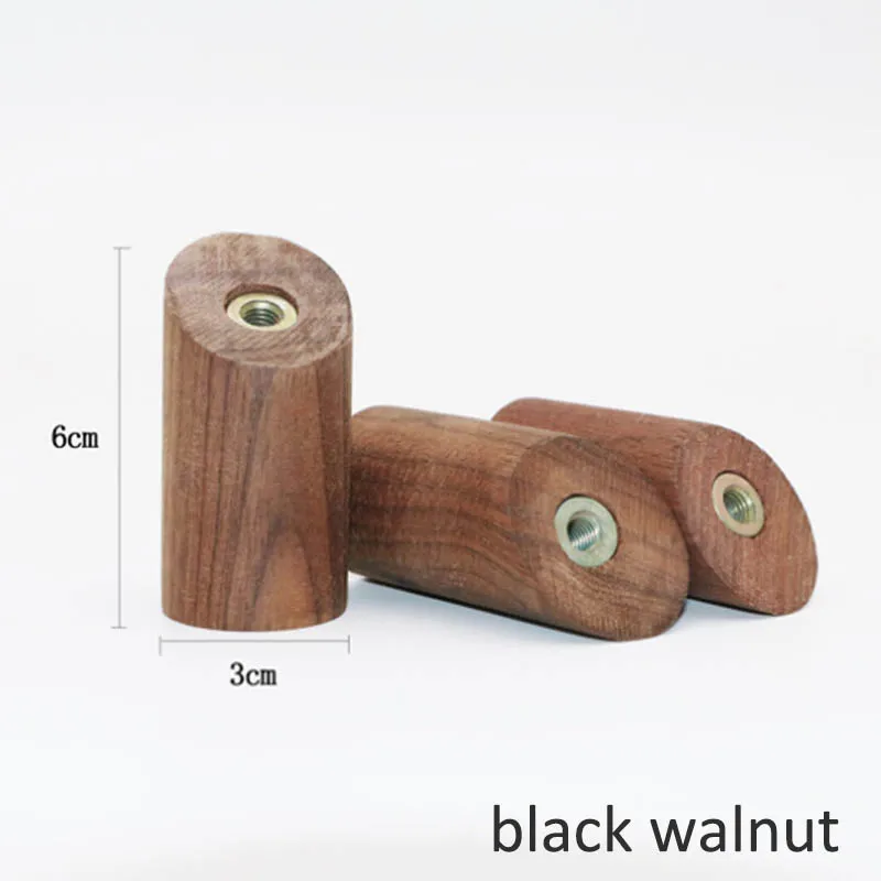black walnut Многофункциональная настенная вешалка для одежды, аксессуары для ванной комнаты, крючок для пальто, Декоративная вешалка из натурального дерева для хранения шляп, шарфов, сумок - Цвет: black walnut