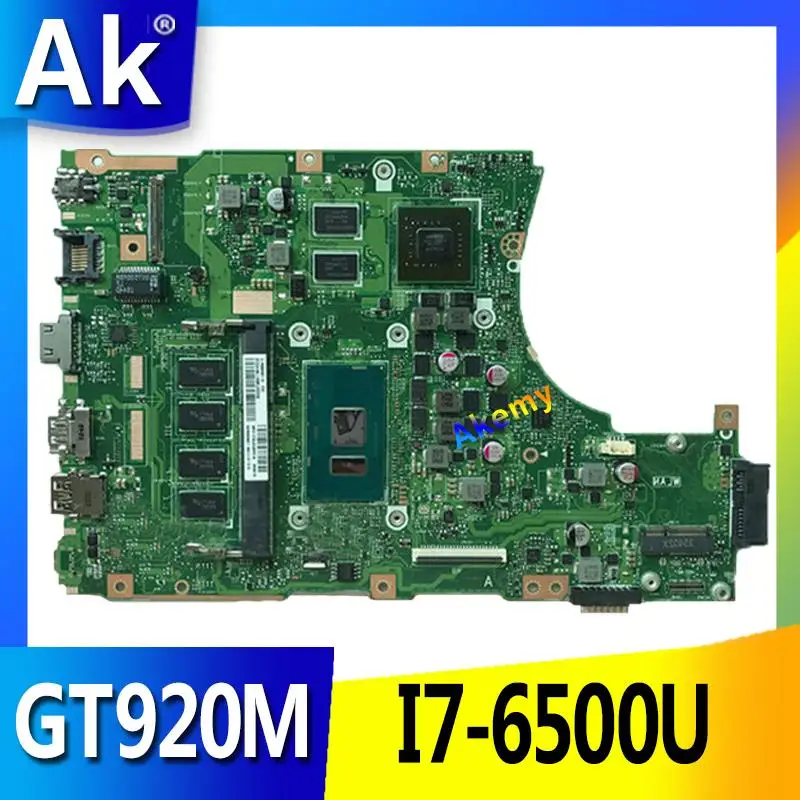 Akemy X456UJ X456UF материнская плата для ноутбука For Asus X456U X456UQ X456UB X456UQK X456UV 4GB-RAM I7-6500U