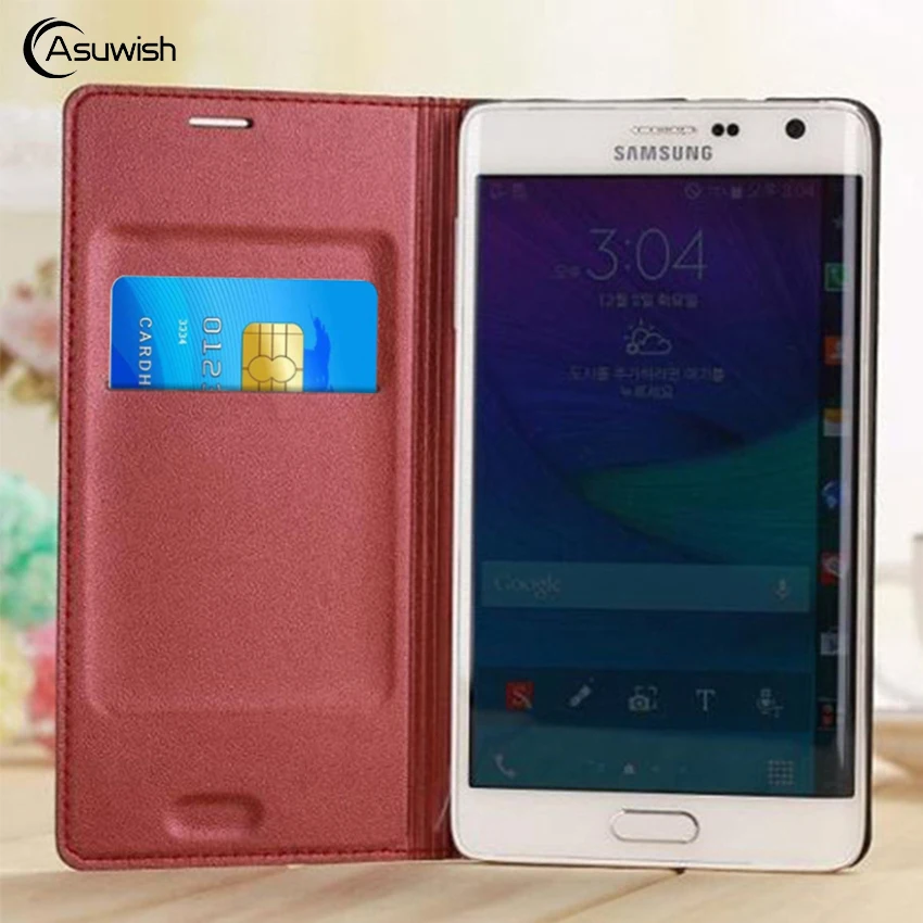 Flip Leather Phone Case For Samsung Galaxy Note Edge SM N915 N9150 N915FY N915A N915G Card Holder Wallet Back Cover|Бамперы| |