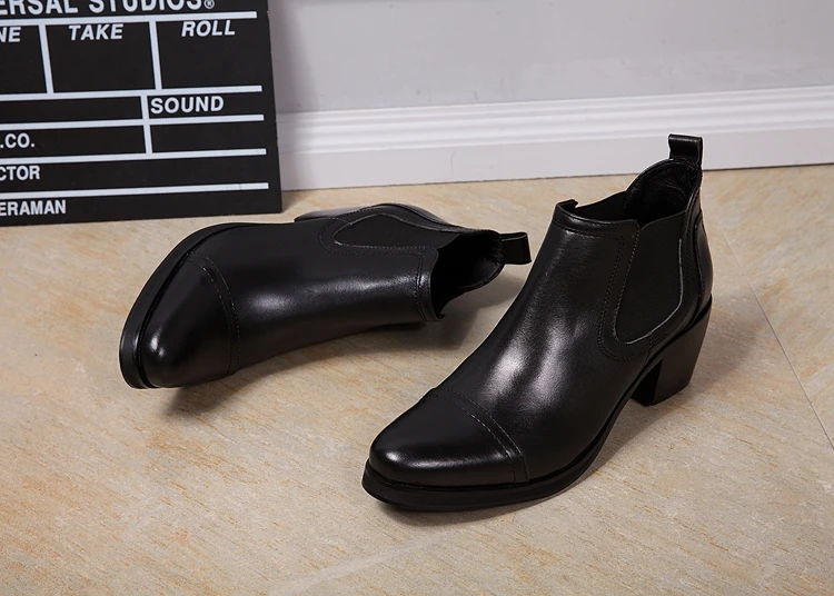 Модные мужские ботинки оксфорды в британском стиле ковбойские с круглым носком