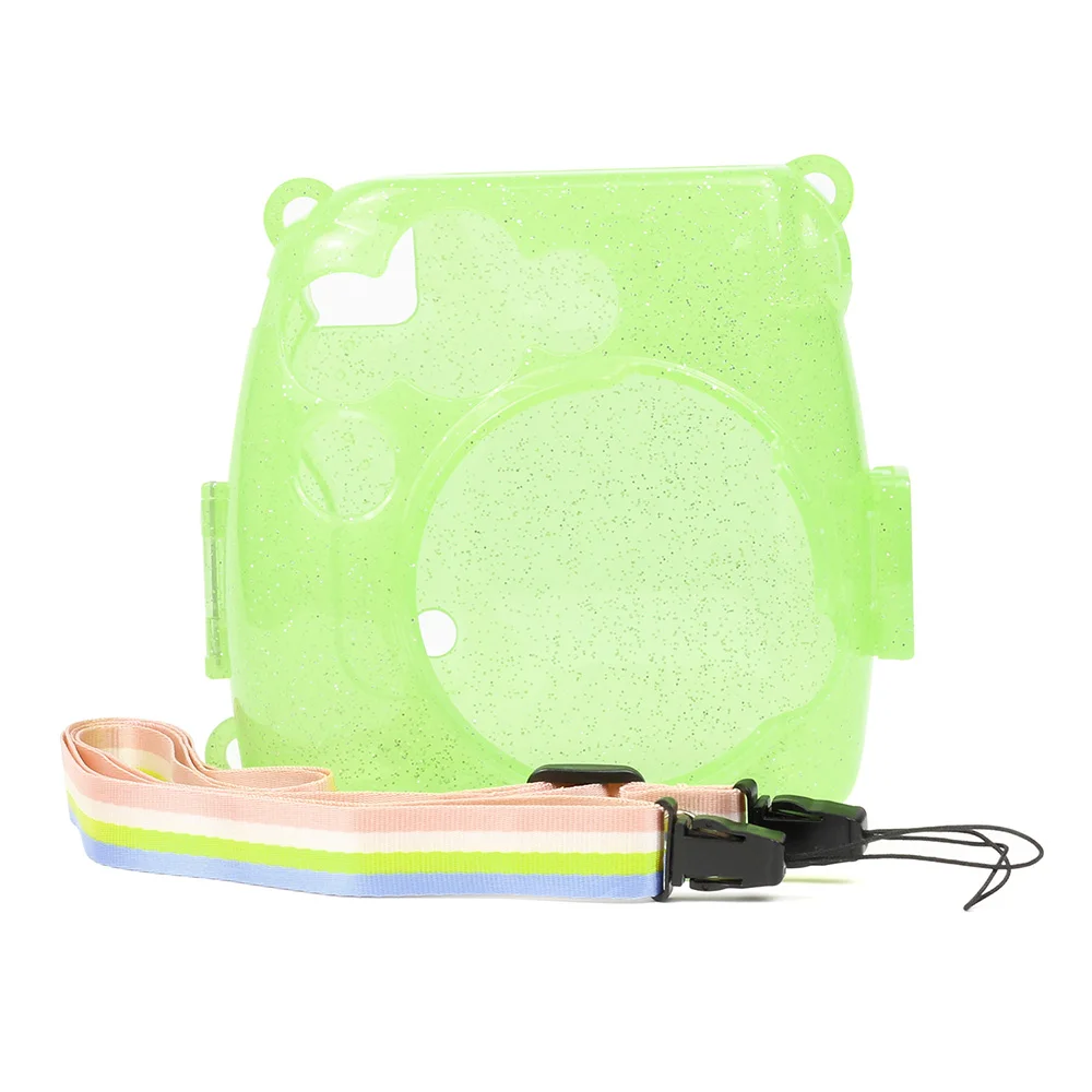 Lime CAIUL Камера чехол сумка для фотоаппарата моментальной печати Fujifilm Instax Mini 9/8/8+ пленка глянцевая фотобумага для Камера, с ремешком - Цвет: Lime