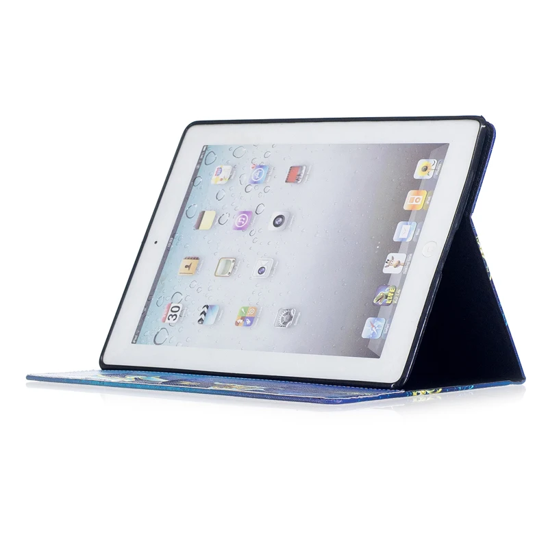 FULAIKATE мультяшный флип-чехол для iPad 4 цветная подставка ТПУ Мягкая задняя крышка 2 3