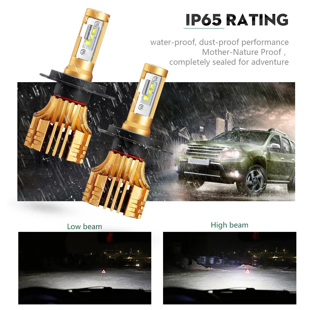 S6 partol H7 водить автомобиль Фары для авто 70 Вт 7000lm SMD чипов LED H4 H11 H1 9005 9006 H13 автомобильных фар туман Light 6500 К 12 В