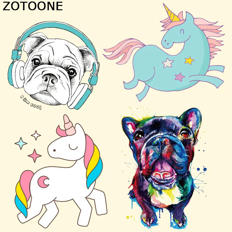 Нашивки ZOTOONE с изображением собаки нашивки для одежды термотрансферные наклейки