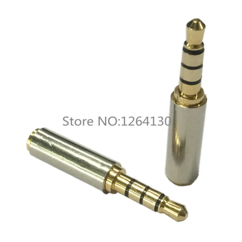 Золотистый переходник для стерео наушников с разъемом 2 5 мм мама на 3 папа|3.5mm