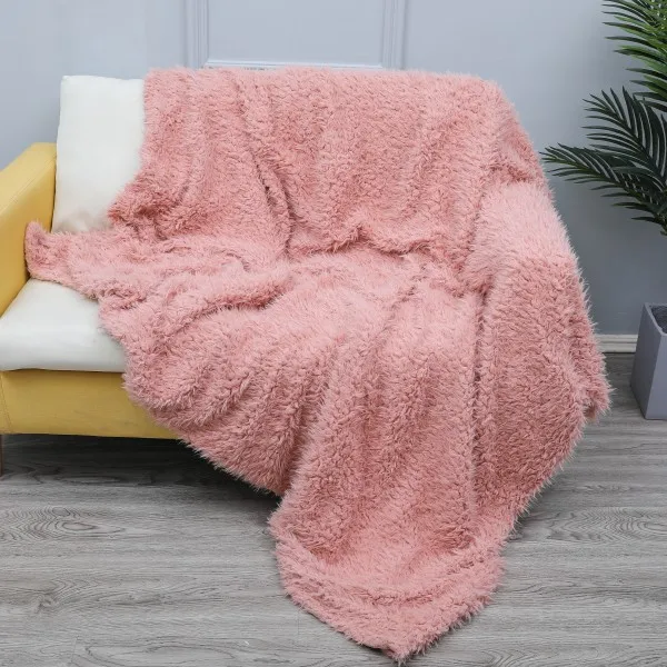 Dirty Pink Бордовый из искусственного меха бросить Одеяло для дивана приятные кровать плюшевые Одеяло для детей декор для детских комнат - Цвет: Dirty Pink